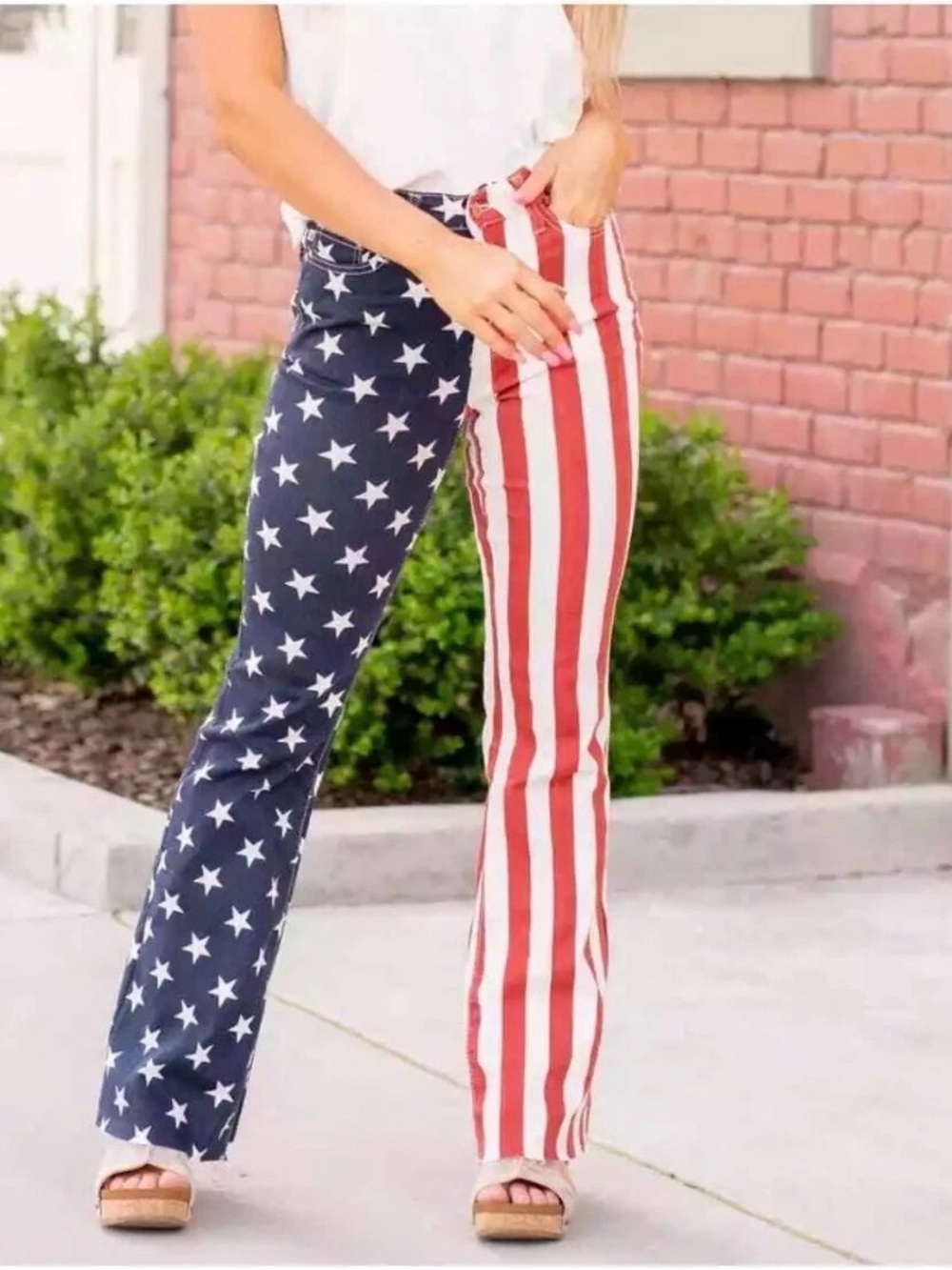 Judy Blue American Flag Print High Rise Flare Jeans size 11/30